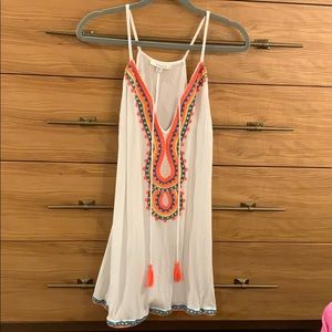 White and neon pattern cover up